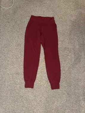 lululemon athletica women's Maroon align high rise joggers